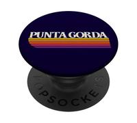 Grafica retrò di Punta Gorda Florida - Punta Gorda FL PopSockets PopGrip Adesivo