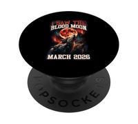 Grafica retrò I Saw The Blood Moon 2026 Howling Wolves PopSockets PopGrip Adesivo