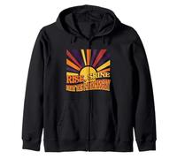 Grafica retrò Rise Shine Fight The Patriarchy Sunburst Felpa con Cappuccio