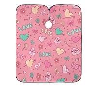 Grafica Romantica Per San Valentine Mantella Parrucchiere Lavabile Barber Cape Impermeabile Taglio Di Capelli Mantello Per Parrucchieri Barbieri Bambini 140X168Cm