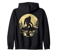 Grafica Sasquatch Escursionismo Tramonto Felpa con Cappuccio
