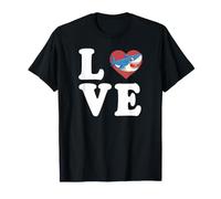 Grafica Shark Love Spelled out with Heart Maglietta