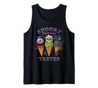 Grafica spettrale di Halloween Ice Cream Witch Skull Eyeball Canotta