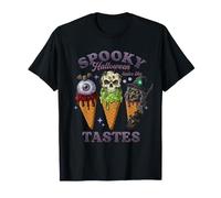 Grafica spettrale di Halloween Ice Cream Witch Skull Eyeball Maglietta