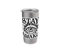 Grafica Stay Awake Gothic Eye Lightning Bicchiere termico in acciaio inox doppia parete