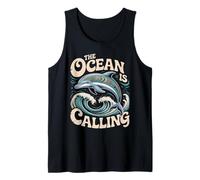 Grafica The Ocean Is Calling Dolphin per Gli Amanti del Mare Canotta