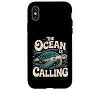 Grafica The Ocean is Calling Sea Turtle Adventure Custodia per iPhone X/XS