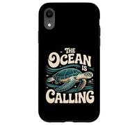 Grafica The Ocean is Calling Sea Turtle Adventure Custodia per iPhone XR