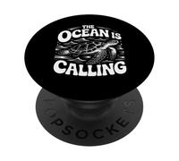 Grafica The Ocean is Calling Sea Turtle Adventure PopSockets PopGrip Adesivo