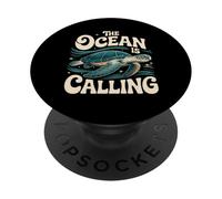 Grafica The Ocean is Calling Sea Turtle Adventure PopSockets PopGrip Adesivo