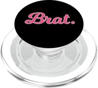 Grafica tipo corsivo rosa brat PopSockets PopGrip per MagSafe