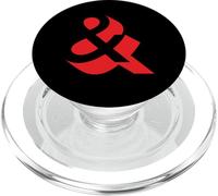 Grafica tipografica minimalista in grassetto rosso PopSockets PopGrip per MagSafe