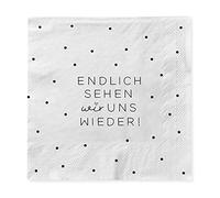 Grafica - Tovaglioli con scritta, 20 pezzi, 12,5 x 12,5 cm, colore: Bianco