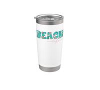 Grafica tropicale Beach Life Bicchiere termico in acciaio inox doppia parete