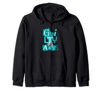 Grafica Turchese Always Guilty Turquoise Felpa con Cappuccio