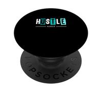 Grafica turchese Hustle Harder Turchese PopSockets PopGrip Adesivo