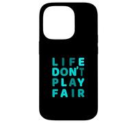Grafica turchese Life Don't Play Fair turchese Custodia per iPhone 14 Pro