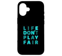 Grafica turchese Life Don't Play Fair turchese Custodia per iPhone 16
