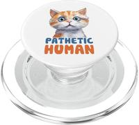 Grafica umana patetica gatto carino PopSockets PopGrip per MagSafe