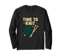 Grafica Umoristica a Maglia - Citazione Divertente per Gli Amanti del Filato Maglia a Manica