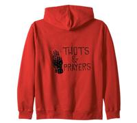 Grafica Umoristica Divertente di THOTS & Prayers Felpa con Cappuccio