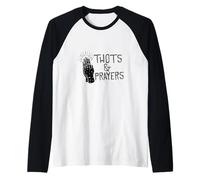 Grafica Umoristica Divertente di THOTS & Prayers Maglia con Maniche Raglan