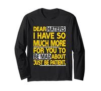 Grafica University Varsity-Gold Dear Haters - Be Mad Yellow Maglia a Manica