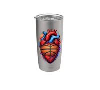 Grafica variopinta dell'allenatore del giocatore di goccia di anatomia del cuore Bicchiere termico in acciaio inox doppia parete
