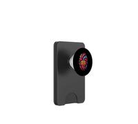 Grafica variopinta dell'allenatore del giocatore di goccia di anatomia del cuore PopSockets PopWallet per MagSafe