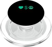 Grafica verde acqua acqua chiaro, amore, ricchezza, pace, verde acqua chiaro PopSockets PopGrip per MagSafe