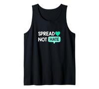 Grafica Verde Acqua Acqua Chiaro Love Not Hate Teal Aqua Canotta