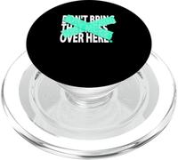 Grafica verde acqua acqua chiaro non sopra qui verde acqua chiaro PopSockets PopGrip per MagSafe