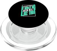 Grafica verde acqua chiaro con scritta "It Do Be Like That Light Teal Aqua PopSockets PopGrip per MagSafe