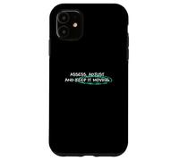 Grafica verde acqua chiaro Keep It Moving Light Teal Aqua Custodia per iPhone 11