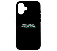 Grafica verde acqua chiaro Keep It Moving Light Teal Aqua Custodia per iPhone 16