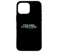 Grafica verde acqua chiaro Keep It Moving Light Teal Aqua Custodia per iPhone 16 Pro Max