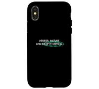 Grafica verde acqua chiaro Keep It Moving Light Teal Aqua Custodia per iPhone X/XS