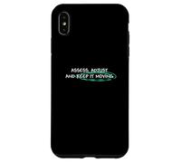 Grafica verde acqua chiaro Keep It Moving Light Teal Aqua Custodia per iPhone XS Max