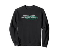 Grafica verde acqua chiaro Keep It Moving Light Teal Aqua Felpa