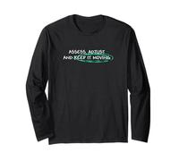 Grafica verde acqua chiaro Keep It Moving Light Teal Aqua Maglia a Manica