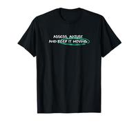 Grafica verde acqua chiaro Keep It Moving Light Teal Aqua Maglietta