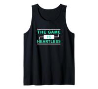 Grafica Verde Acqua Chiaro The Game Is Heartless Teal Aqua Canotta
