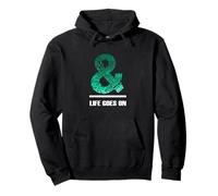 Grafica Verde Acqua e Life Goes On Light Teal Aqua Felpa con Cappuccio