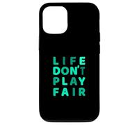Grafica verde acqua verde acqua chiaro con scritta "Don't Play Fair" Custodia per iPhone 12/12 Pro