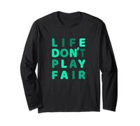 Grafica verde acqua verde acqua chiaro con scritta "Don't Play Fair" Maglia a Manica