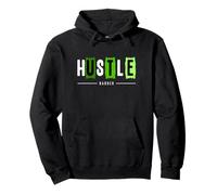 Grafica Verde Hustle Harder Verde Felpa con Cappuccio