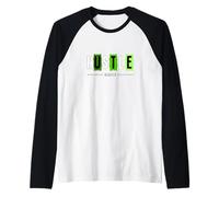 Grafica Verde Hustle Harder Verde Maglia con Maniche Raglan
