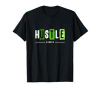 Grafica Verde Hustle Harder Verde Maglietta