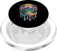 Grafica vibrante del tramonto dell'isola gocciolante PopSockets PopGrip per MagSafe