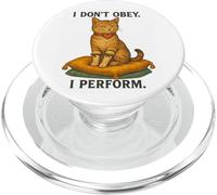 Grafica vintage con scritta "I don't obbey perform sarcastic" PopSockets PopGrip per MagSafe